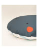 Folkifreckles Bodenkissen "Whale" in Blau - (L)120 x (B)80 cm