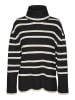 Vero Moda Rollkragenpullover "Saba" in Schwarz/ Weiß