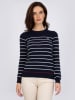 SIR RAYMOND TAILOR Pullover "Nina" in Dunkelblau/ Weiß