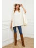 So Cachemire Poncho "Goccha" wit