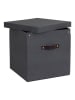 BigsoBox Pudełko "Logan" w kolorze czarnym - 31,5 x 31 x 31,5 cm