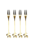 every ware 4-delige set: taartvorkjes goudkleurig - (L)12 cm