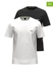 Hugo Boss 2er-Set: Shirts in Weiß/ Schwarz