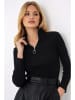 Chezalou Bluse in Schwarz