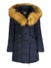 Geographical Norway Doorgestikte mantel "Chaya" donkerblauw