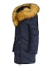 Geographical Norway Doorgestikte mantel "Chaya" donkerblauw