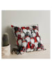 Colorful Cotton Kissen in Grau/ Rot/ Rot