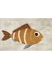 Folkifreckles Tapijt "Fish" oranje/bruin - (B)127 x (H)190 cm