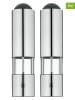 WMF 2tlg. Set: Elektrische Gewürzmühlen in Silber - (H)21 cm