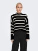 ONLY Pullover "Ibi" in Schwarz/ Creme