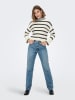 ONLY Pullover "Ibi" in Creme/ Schwarz