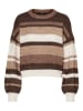 Vero Moda Sweter "Gracelyn" w kolorze beżowo-brązowym ze wzorem