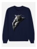 WOOOP Sweatshirt "Moon Cat" in Dunkelblau