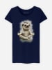 WOOOP Shirt "Sloth Meditate" donkerblauw
