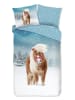 Good Morning Flanellen beddengoedset "Sweet" meerkleurig