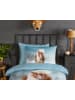 Good Morning Flanellen beddengoedset "Sweet" meerkleurig