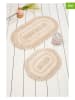 Elizabed 2er-Set: Badvorleger in Creme