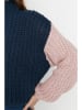 trendyol Pullover in Dunkelblau/ Rosa/ Weiß