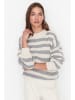 trendyol Pullover in Creme/ Grau