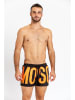 Moschino Szorty kąpielowe w kolorze czarno-pomarańczowym