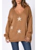 Plus Size Company Sweter "Louisie" w kolorze karmelowym