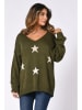 Plus Size Company Sweter "Louisie" w kolorze khaki