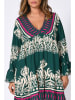 Plus Size Company Sukienka "Sibyl" w kolorze zielono-kremowym