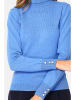 William de Faye Rollkragenpullover in Blau