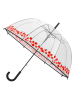 FALCONETTI Paraplu transparant/rood - Ø 86 cm