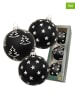 Krebs Glas Lauscha Kerstballen zwart - 3 stuks - Ø 8 cm