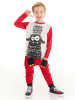 Denokids 2-delige outfit "New Year Monster" rood/crème