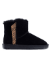 NICEBAY Leren winterboots "Bettina" zwart