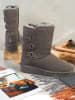 NICEBAY Leder-Winterboots "Bianca" in Dunkelgrau