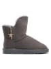 NICEBAY Leder-Winterboots "Pompon" in Anthrazit