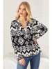 Milan Kiss Cardigan in Creme/ Schwarz
