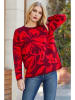 Milan Kiss Sweter w kolorze czerwonym ze wzorem