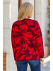 Milan Kiss Pullover in Rot/ Bunt