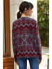 Milan Kiss Cardigan in Bordeaux/ Grau