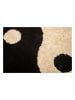 Really Nice Things Baumwoll-Teppich "Yin Yang" in Schwarz/ Beige - Ø 90 cm