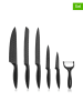 InnovaGoods 6-częściowy zestaw noży w kolorze czarnym