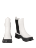 Noosy Leder-Chelsea-Boots in Weiß