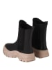 Noosy Leder-Chelsea-Boots in Schwarz