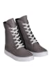 Noosy Leder-Boots in Grau