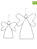 Boltze 2-delige set: decoratieve hangers "Amora" zwart