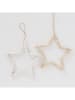Boltze 2-delige set: decoratieve hangers "Beads" wit/beige - (L)28 cm