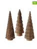 Boltze 3-delige set: decoratieve objecten "Abiola" bruin - (H)23 cm