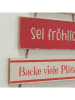 Boltze Schild "Tanolo" in Rot/ Beige - (B)40 x (H)80 cm