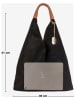 Anna Morellini Leren shopper "Eleonora" zwart - (B)40 x (H)31 x (D)2 cm