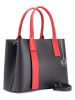 Mia Tomazzi Leren handtas "Argonne" zwart - (B)33 x (H)25 x (D)14 cm