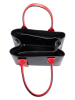 Mia Tomazzi Skórzana torebka "Argonne" w kolorze czarnym - 33 x 25 x 14 cm